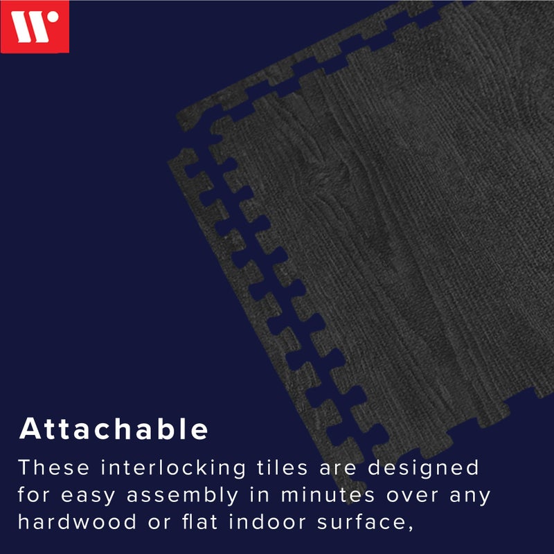 We Sell Mats بلاط رغوة مطبوع بسماكة 3/8 بوصة من مزرعة أرض الغابة، حصائر أرضية رغوية متشابكة بتصميم خشبي فاخر، أرضيات مضادة للإرهاق - حل أرضيات أنيق - Image 5